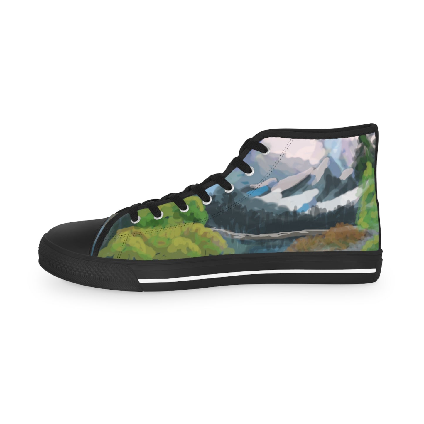 Bob Ross Inspired Landscape Painting High Tops