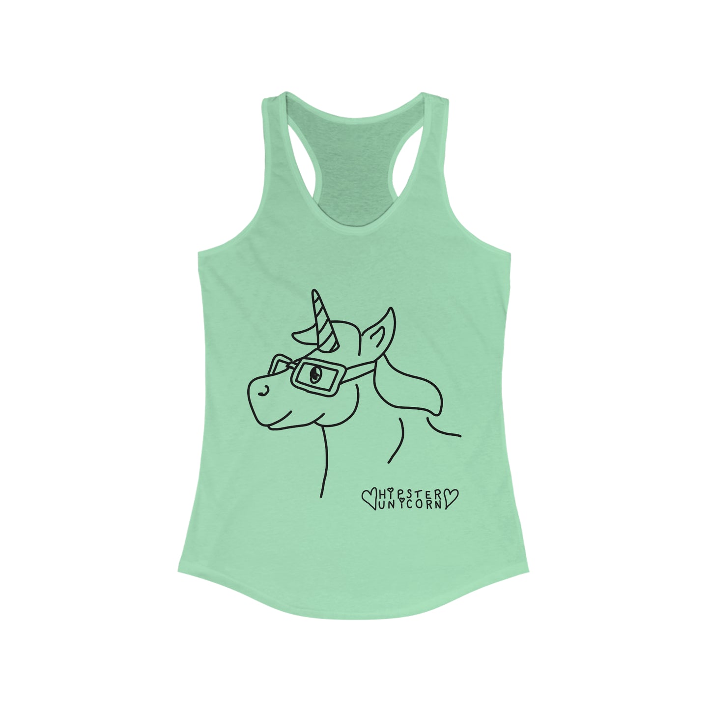 Unicorn Outline Workout Tank