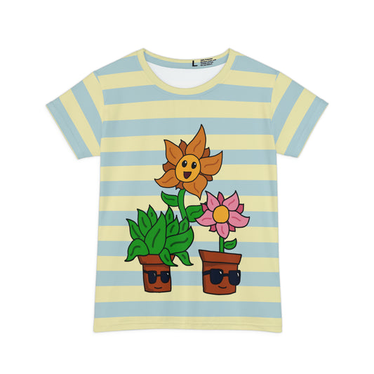 Plant Friends & Stripes Fitted Tee