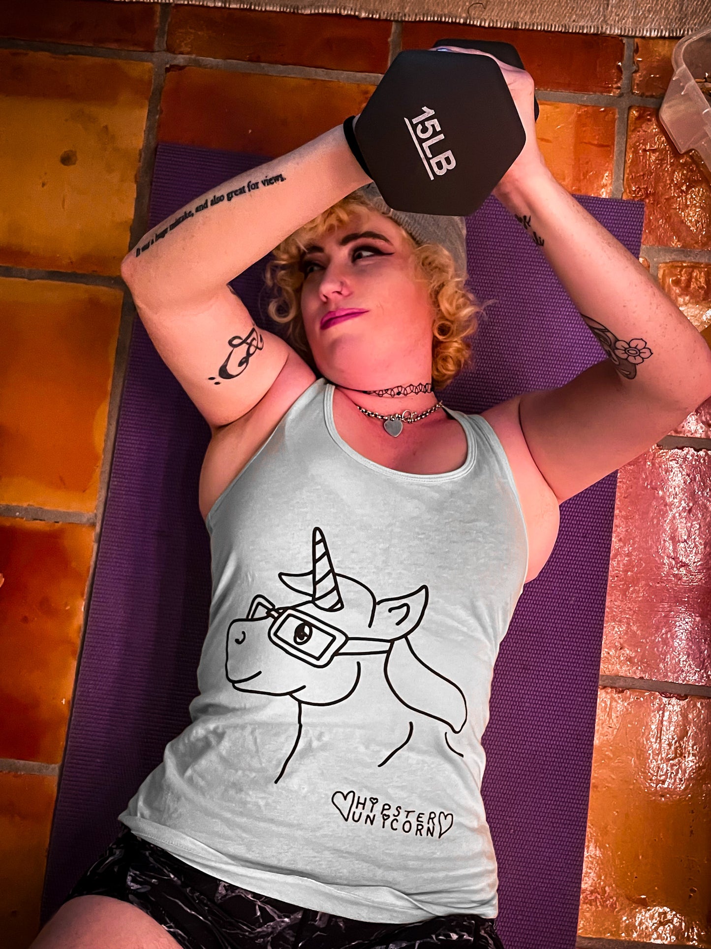 Unicorn Outline Workout Tank